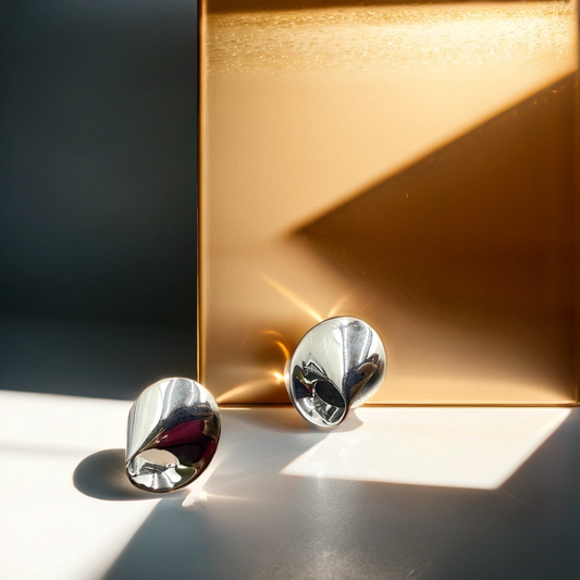 GL0005 - Premium Silver Collection - Charming Bell-shaped Silver Earrings